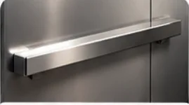 Flat stainless steel handrail